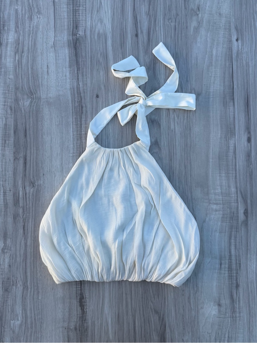 MABLE cream halterneck top